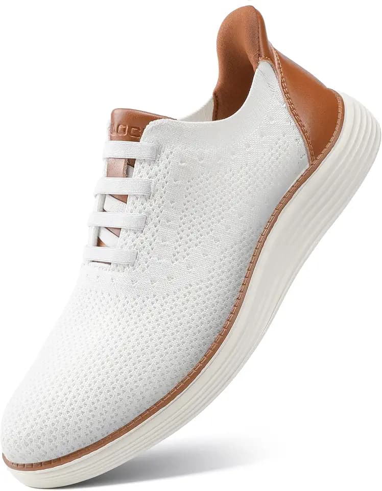 VILOCY Men's Slip on Casual Dress Tennis Walking Shoes Ease in Laceless Fashion Sneakers Breeze Business Oxfords