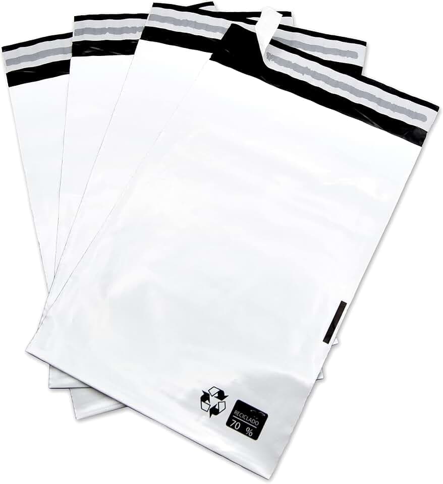 Versandtaschen, Plastikumschläge zum Versand von Kleidung, Schuhe, Zubehör usw. Plastiktüte Weiß beständig und sicher, Verpackungsbeutel für Versand - Ofituria (100 Stück, 450x600+40mm)