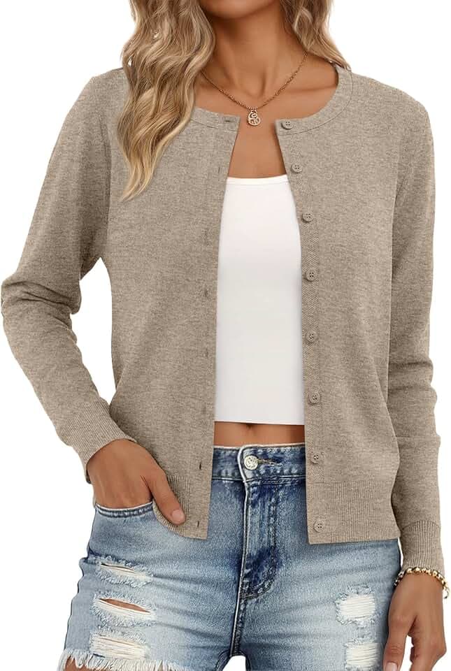 Trendy Queen Women's Lightweight Knit Cardigan