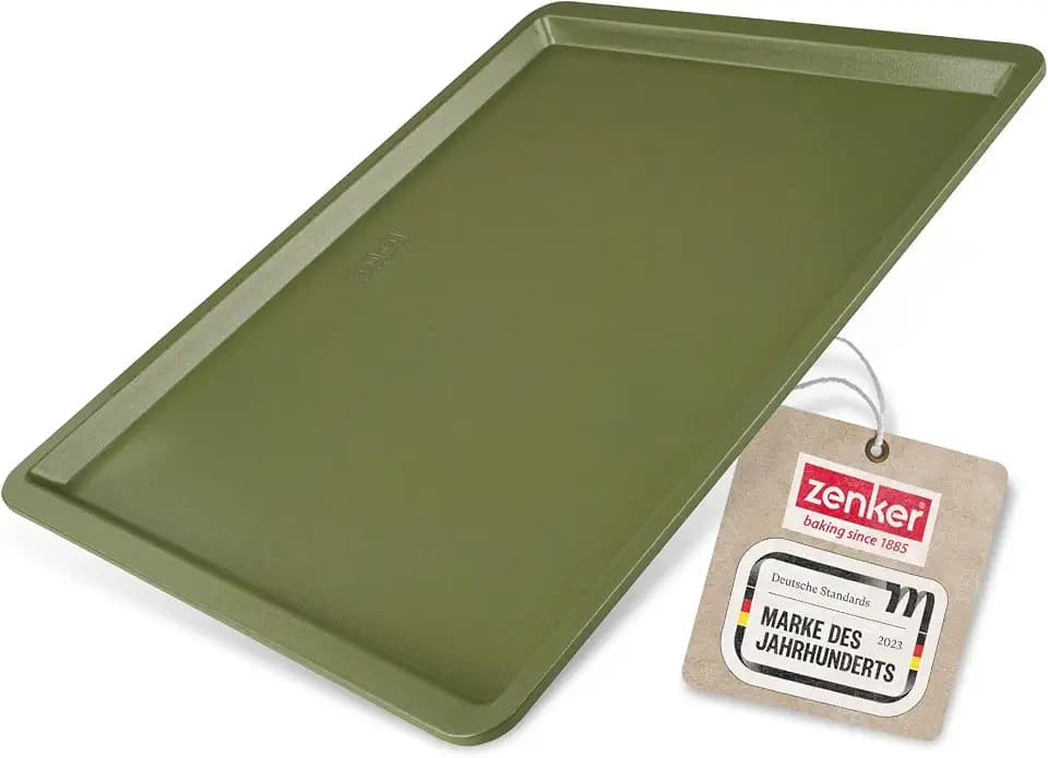 Zenker Baking Tray – Resource-Saving Oven Tray for the Oven – Oven Tray with Vegan Non-Stick Coating, 7457, 42 cm x 32 cm x 1.5 cm