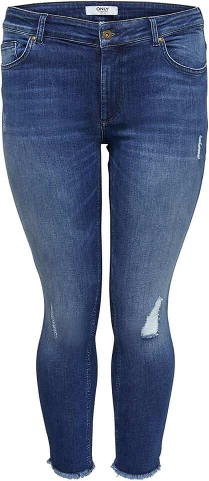 PIECES Damen Carwilly Reg Skinny Ank Jeans Mbd Noos