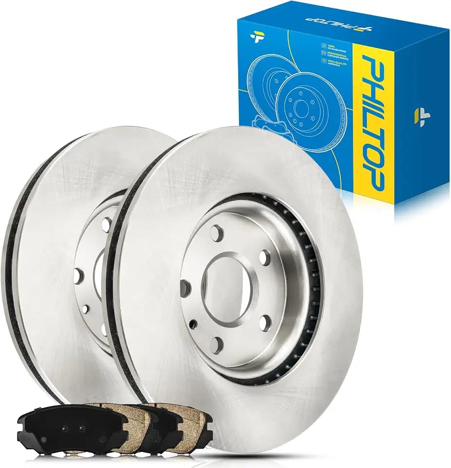 PHILTOP 55174 D1421 Front Brake Rotor Pad Kit for Chevy, GMC, Buick, Saab