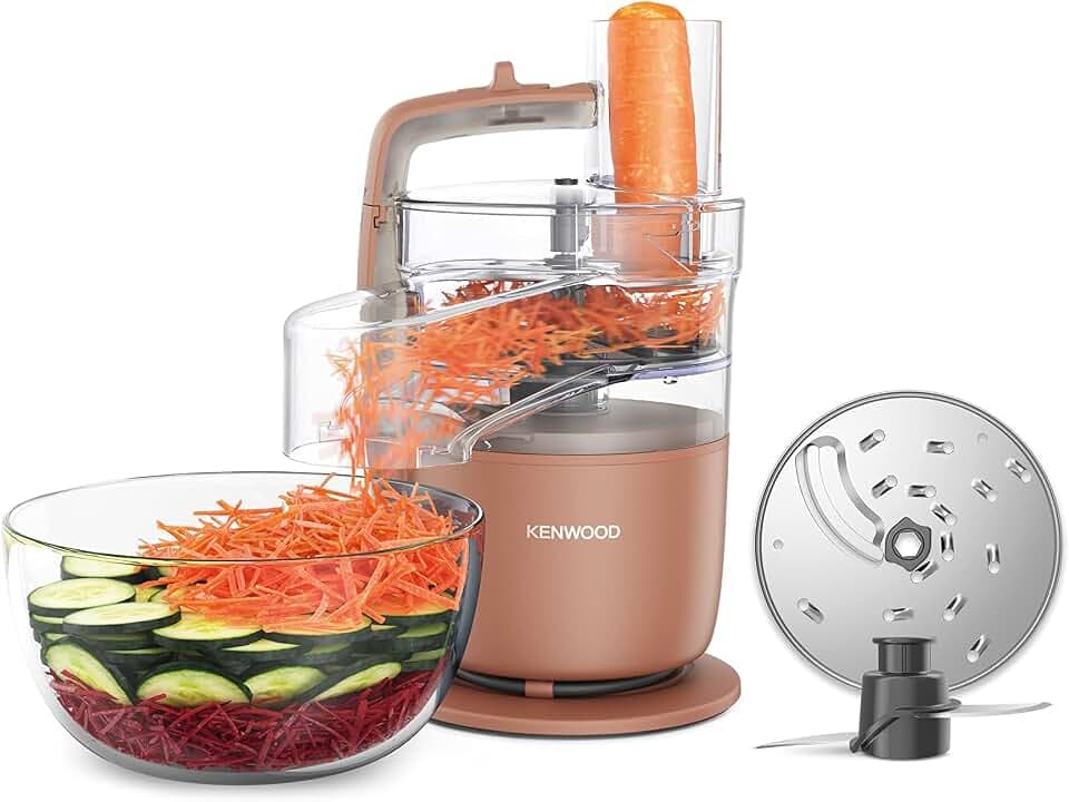 Kenwood MultiPro Go - Kompakte Küchenmaschine 650W 1,3L Schüssel Clay Red