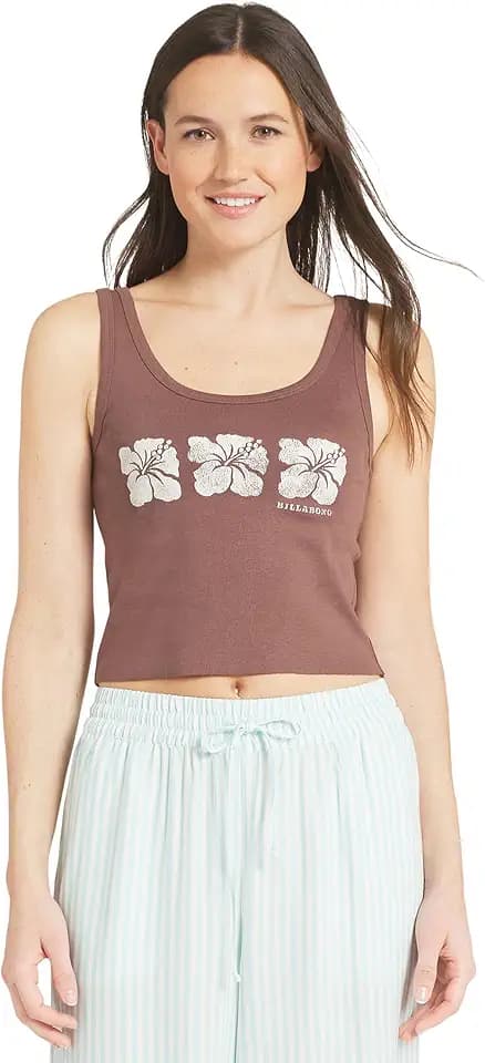 Billabong Women's Regular Fit Premium Soft Cotton Graphic Tank Top