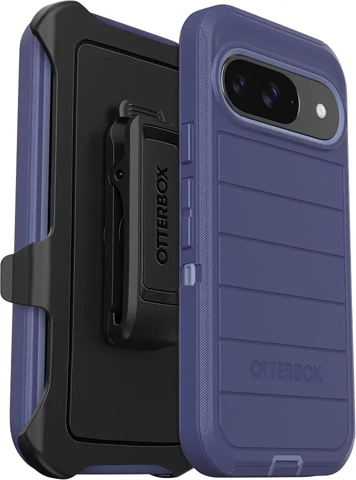 OtterBox Google Pixel 9 & Pixel 9 Pro (Only) - Defender Series Case - - Rugged & Durable - with Port Protection - Includes Holster Clip Kickstand - Microbial Defense Protection (Denver Dusk Purple)