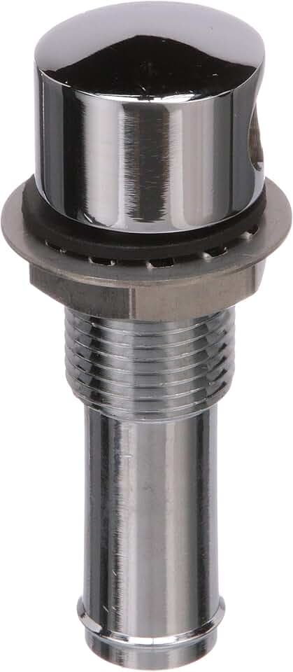 Seachoice Thru Hull Fuel Tank Vent, Chrome-Plated Brass, 5/8 In.