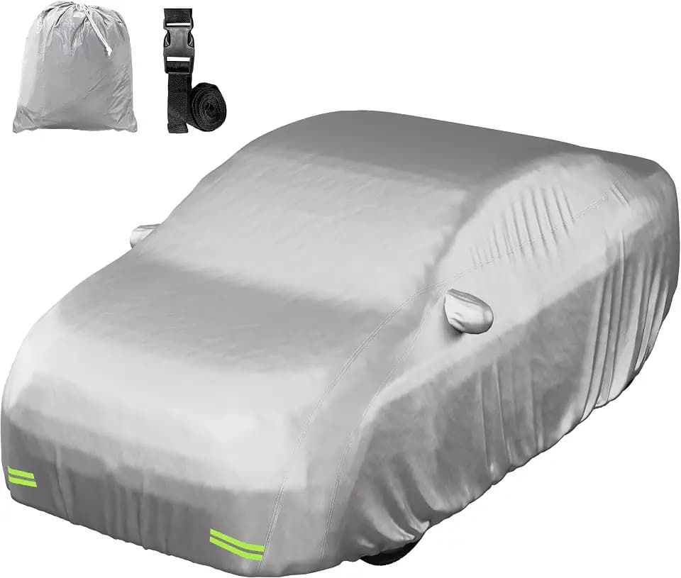 Mockins 200"x75"x60" 190T Polyester Soft Large Car Cover for Sedan Defense