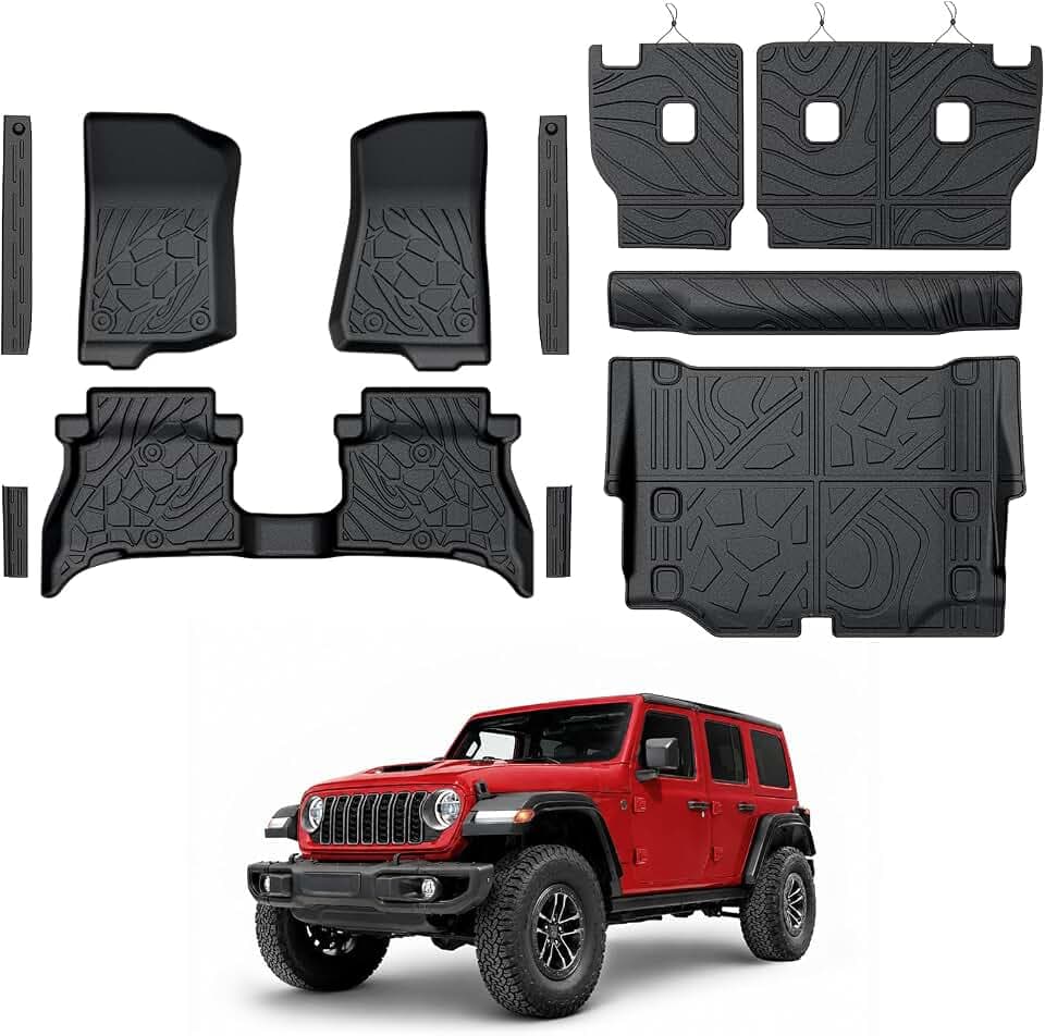 Floor Mats for 2021-2025 2026 Jeep Wrangler JL 4XE Accessories