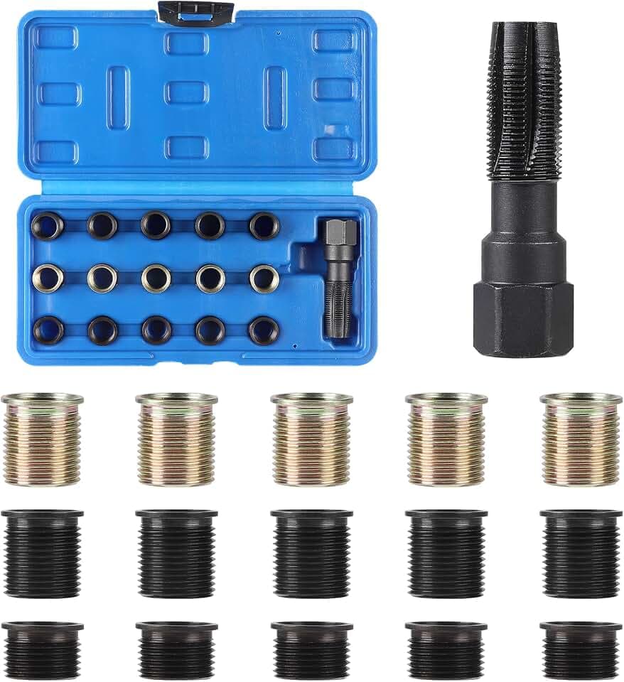 efuturetime 16 Stück Zündkerzen Gewindereparaturset M14 × 1,25