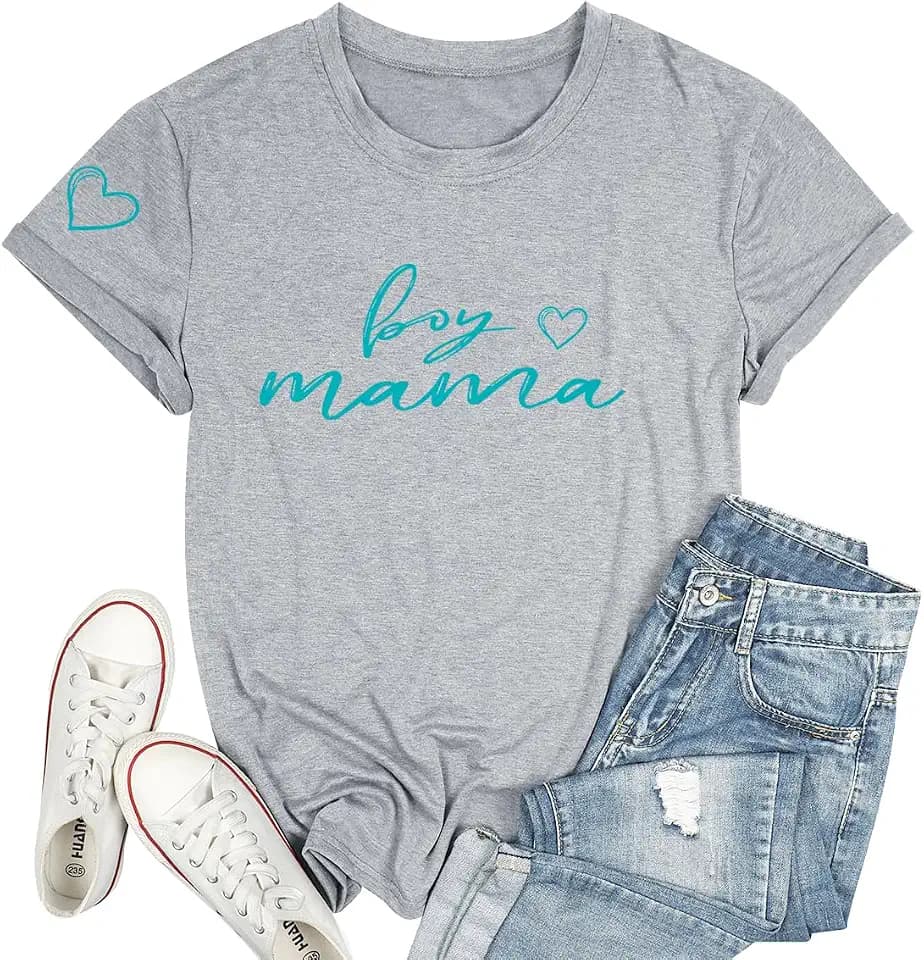 Tewmeu Mama Shirts for Women Funny Pregnancy Announcement Shirt