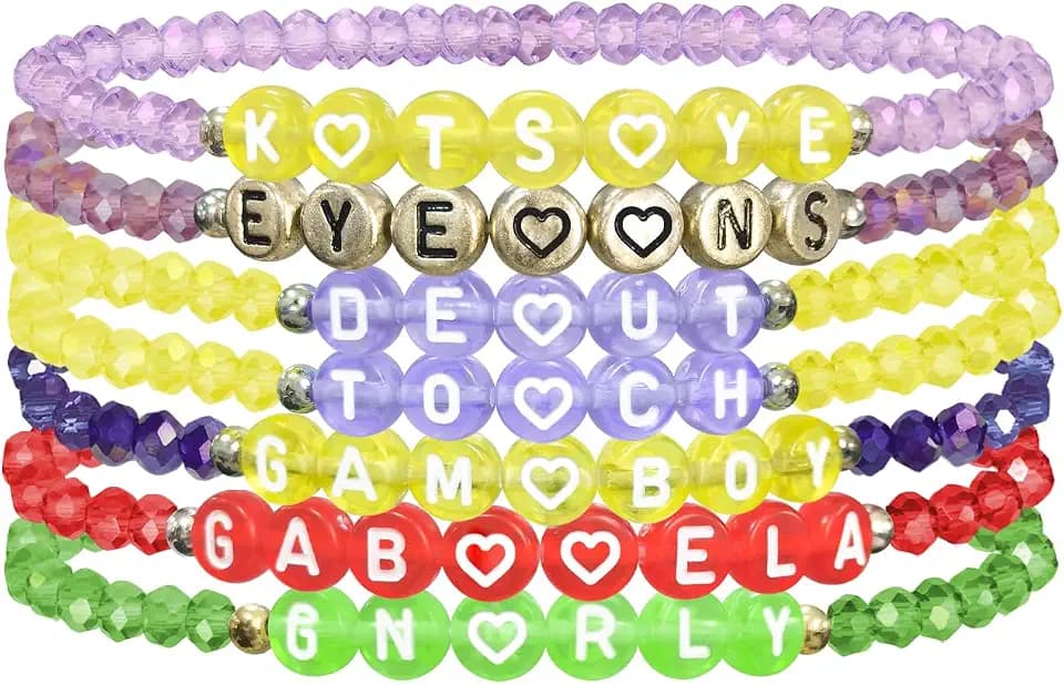 NEOVISTA Bracelets Inspired by KATSEYE Concert Merch, Colorful Jewelry Gifts for Fans, K-pop Style Beaded Accessories for Women & Men, Costume Accessories, Outfit Dress Decor