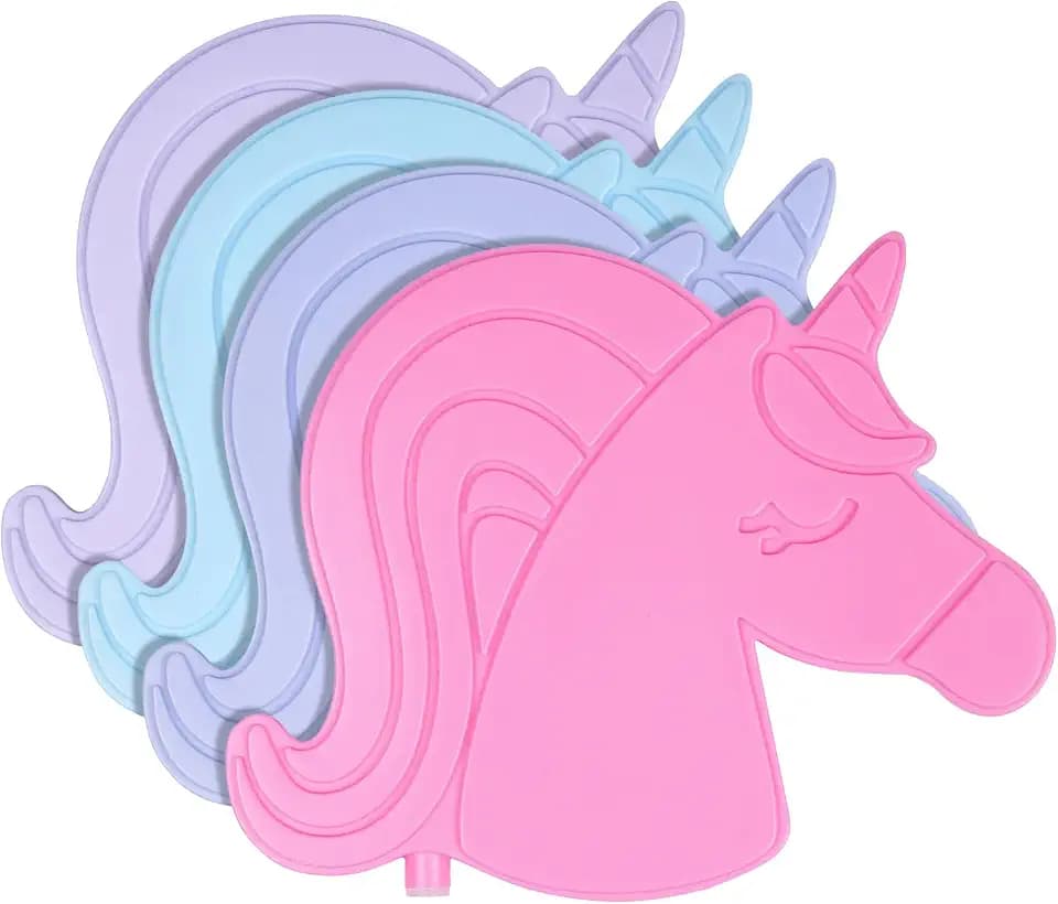 Wildkin Kids Ice Packs (4 Pack) – Slim, Reusable, Keeps Lunch Cool for School/Travel - Unicorn