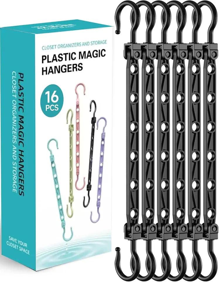 Space Saving Hangers for 96 Clothes, Reinforced Collapsible Hangers