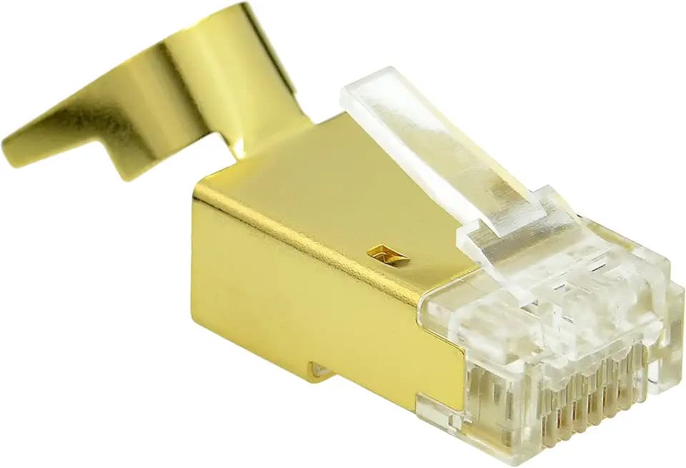 Mediabridge™ Cat7 Connector (Gold Shielded) - RJ45 Plug for Cat7 Ethernet Cable - 8P8C 50UM - 30 Pack (Part# 51P-C7-30PK)