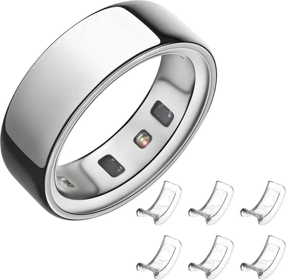 Invisible Sizer for Oura Ring Gen4/Gen3/Samsung Galaxy/Ultra Human Ring, Soft TPU Size Adjuster Compatible with OuraRing, Reusable Adhesive Spacer for Loose Rings, 6 Pack (Clear, M)