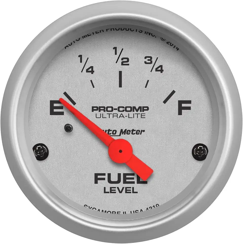 Auto Meter 4319 Ultra-Lite 2-1/16" Electric Fuel Level Gauge (Empty/Full, 52.4mm)