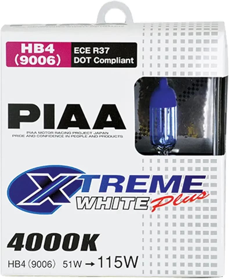 Piaa 19616 9006 (HB4) Xtreme White Plus High Performance Halogen Bulb, (Pack of 2)