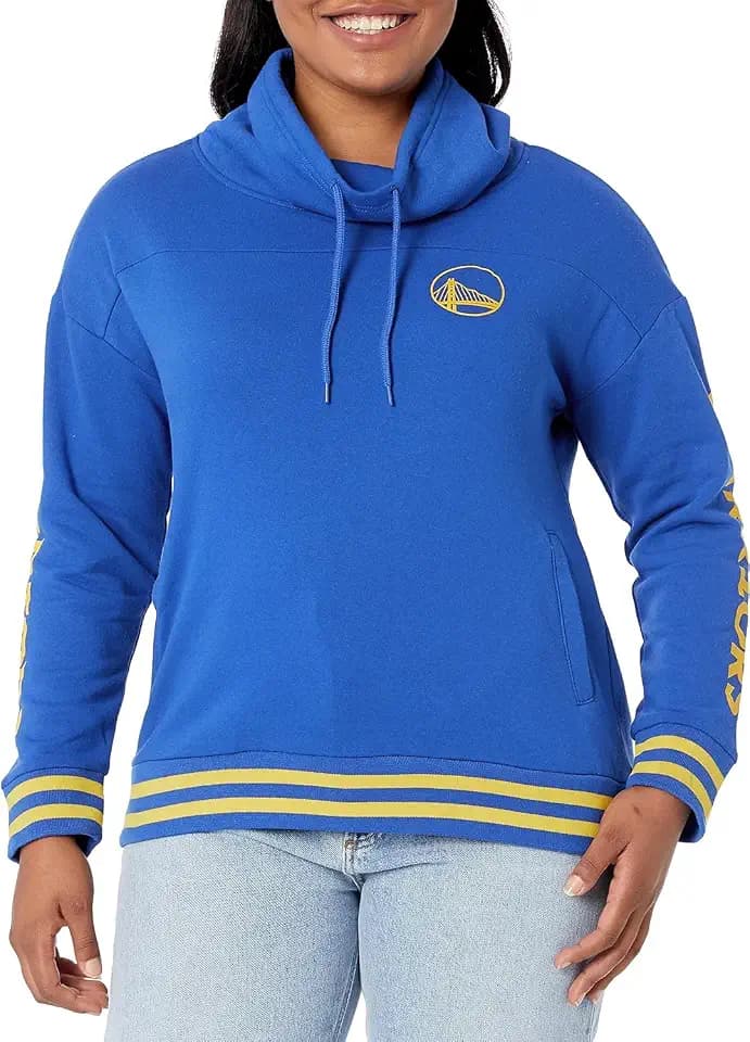 Ultra Game NBA Golden State Warriors Damen-Fleecepullover mit Reißverschluss, Team-Farbe, Größe S
