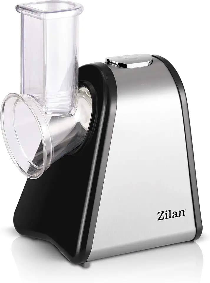 Zilan Gemüseschneider, elektrisch, 4 in 1, Raspeln, Schaben, Mandoline, Gemüse, Obst, 200 W