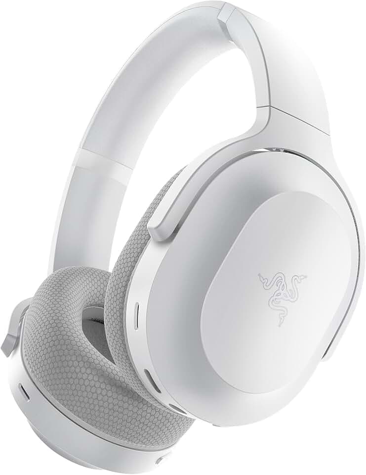 Razer Barracuda Wireless Gaming & Mobile Headset (PC, PlayStation, Switch 2, Android, iOS): 2.4GHz Wireless + Bluetooth - Integrated Noise-Cancelling Mic - 50mm Drivers - 40 Hr Battery - Mercury White