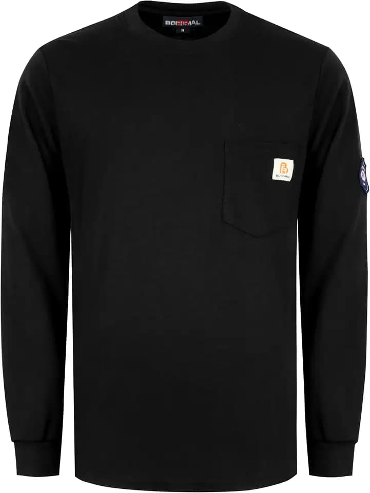 BOCOMAL FR Shirts Long Sleeve Lightweight Classic Crew Fire Resistant CAT2