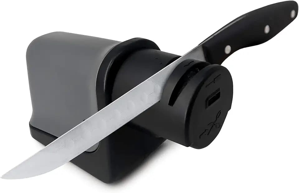 Nerthus FIH 652 Elektrischer Schärfer für Messer Scheren und Schraubendreher 3 Schleifmodi rutschfeste Basis Küche