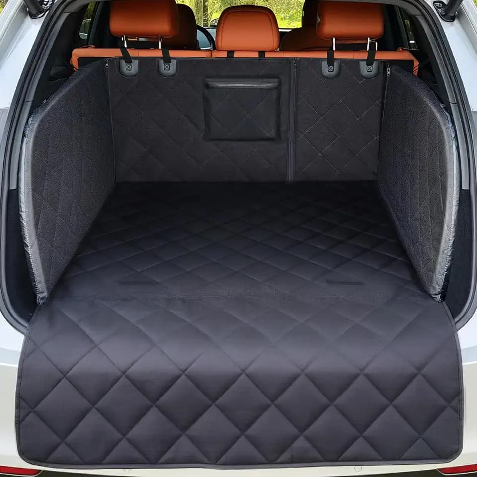 REEVAA SUV Cargo Liner for Dogs, Trunk Cover with Foam Side Walls, XL
