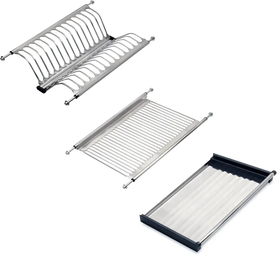 Emuca - Abtropfgestell Suprastar für hohe Module, Innenraum 385-435mm, Verchromt, Stahl
