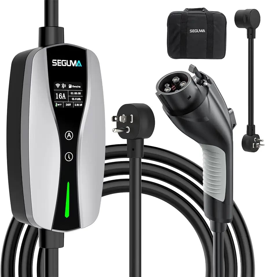 SEGUMA 16A Level 1/2 EV Charger Wi-Fi/App ETL Certified for J1772 BEV/PHEVs