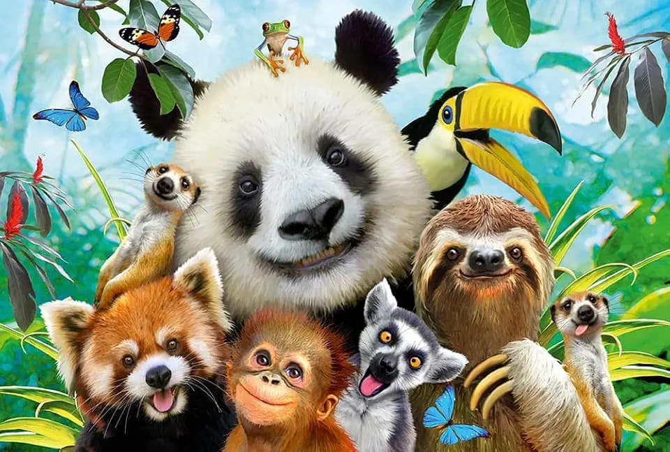 Schmidt Spiele 56359 Einfach tierisch, Kinderpuzzle, 200 Teile