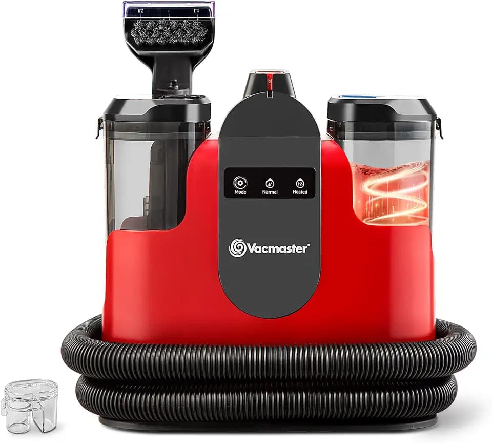 Vacmaster Teppichreiniger Heiztechnik 1150W 17KPA Selbstreinigung für Sofa | kompakter Nass-Trocken-Sauger Fleckenreiniger STMEUC01H Polstersauger für Teppiche, Sofa, Treppe, Auto, Polster, Saugkraft
