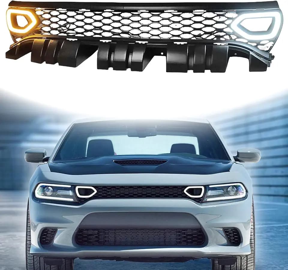 Front Bumper Grille Compatible with 2015-2023 Dodge Charger