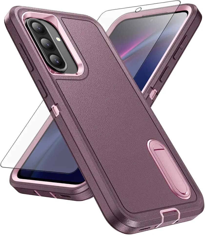 Asuwish Schutzhülle für Samsung Galaxy A36/A56 5G, mit Displayschutzfolie, Hybrid-Hülle, versteckter Ständer, robust, stoßfest, robust, schützend, A 36 56 SM-A366U SM-A566V, für Damen und Herren