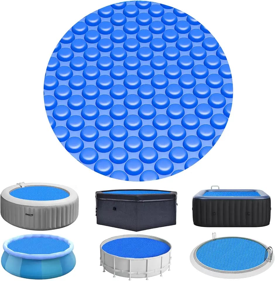 Evoio Bubble Solar Pool Cover 18 ft Round for Above Ground Inground Pools