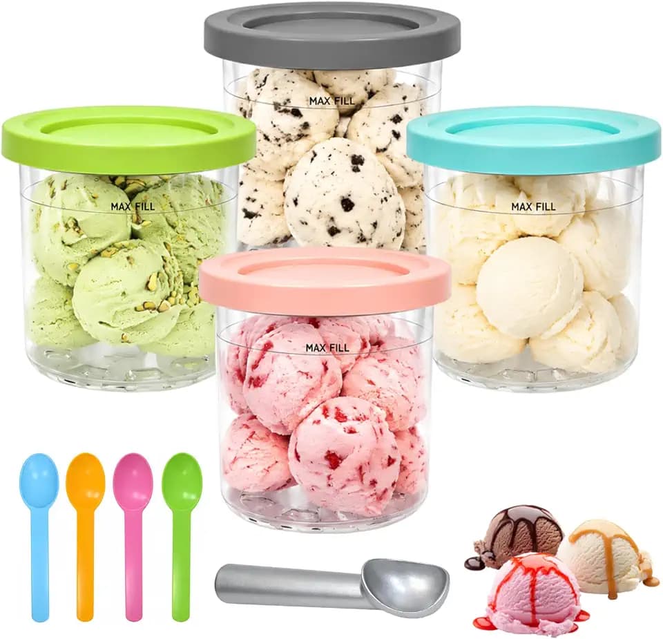 4er-Set Behälter für Ninja Creami Eismaschine