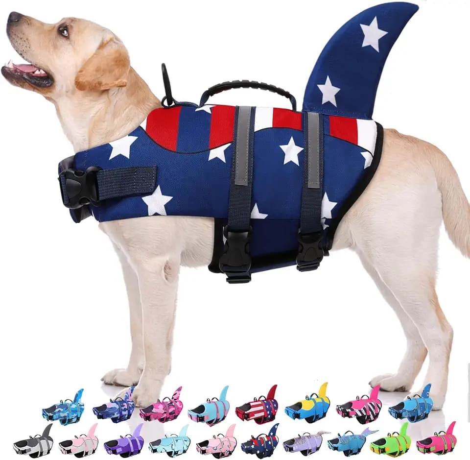 Bess Bridal Dog Life Jacket - Shark Safety Vest for Swimming & Boating