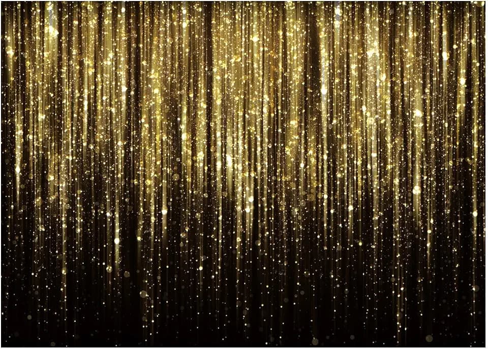 Black and Gold Backdrop Black Gold Photo Backdrop Wedding Birthday Baby Shower Party Photo Studio 7x5FT FW53