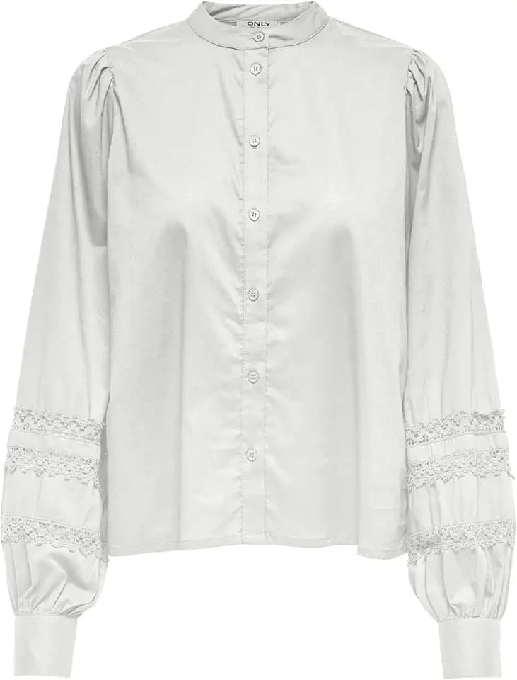 ONLY Damen Onldolly Life Ls Button Top WVN