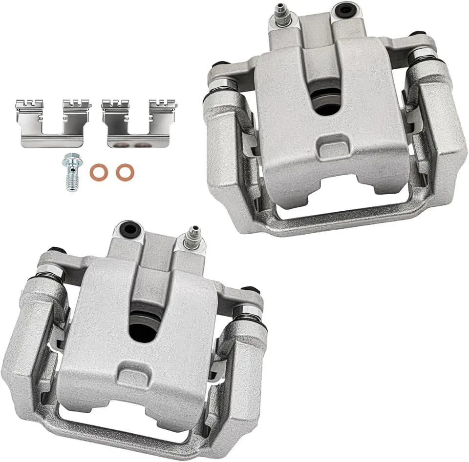 cciyu Rear Left & Right Disc Brake Calipers w/Bracket 18B4970 18B4971