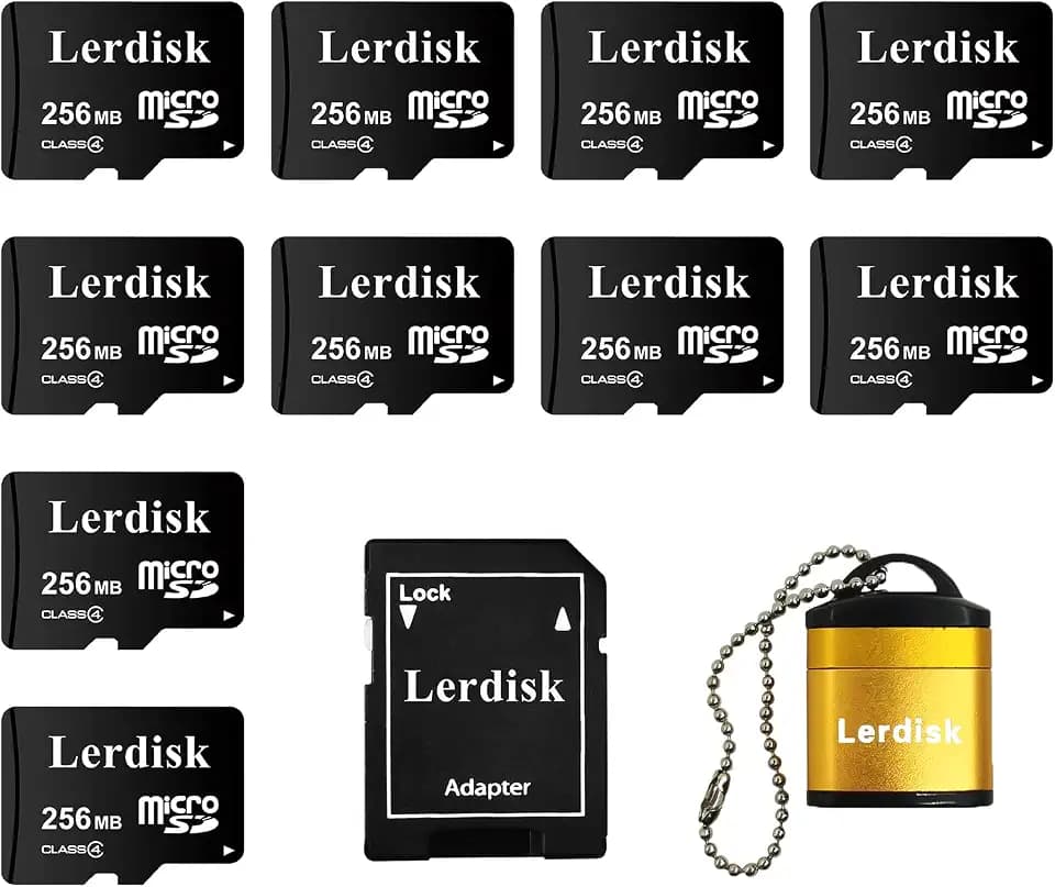 Factory Wholesale Micro SD Card 256MB (0.25GB) Pack of 10 in Bulk Low Capacity for MP3/Old Phones/Small Files Only -Not for Cameras/Dashcams/GB Devices