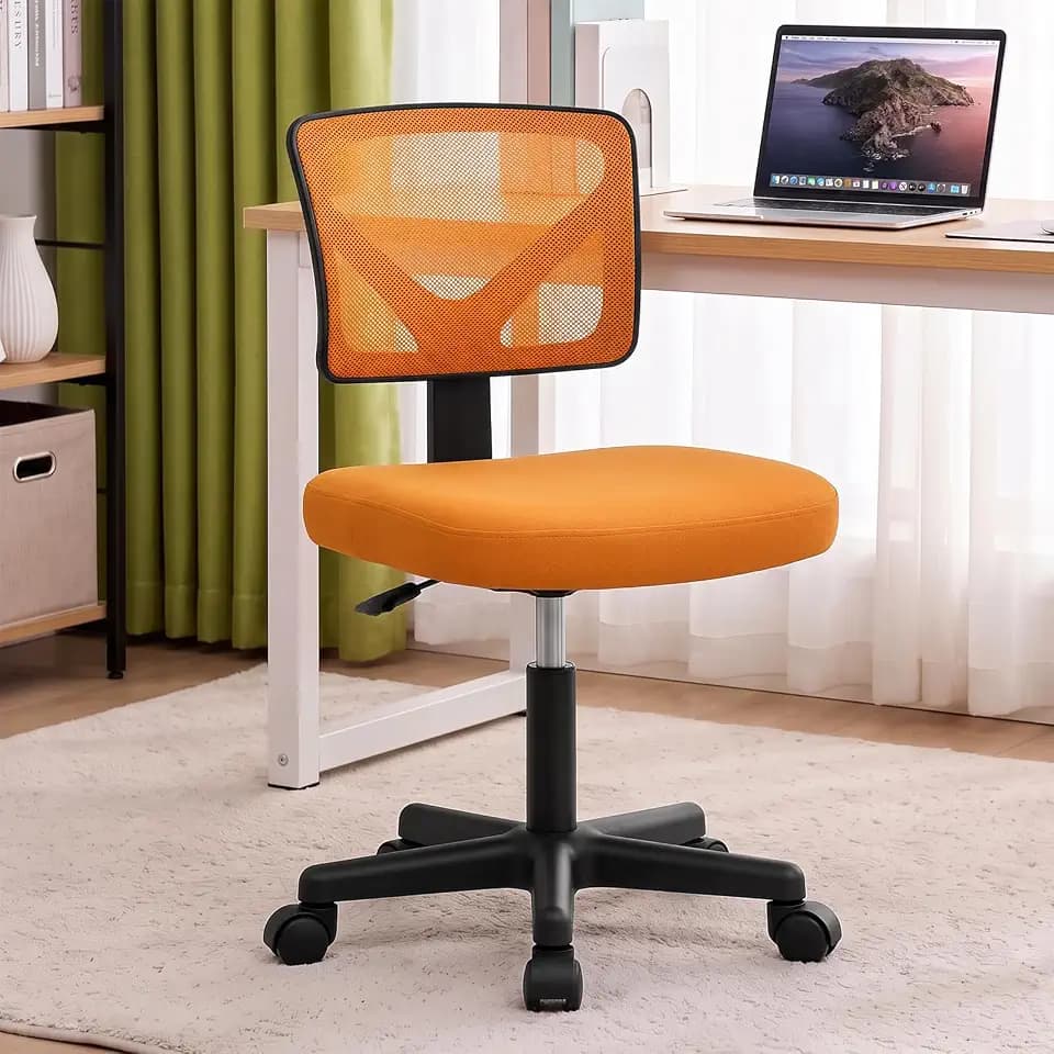 DUMOS Armless Desk Chairs, Small Home Office Mesh Chairs