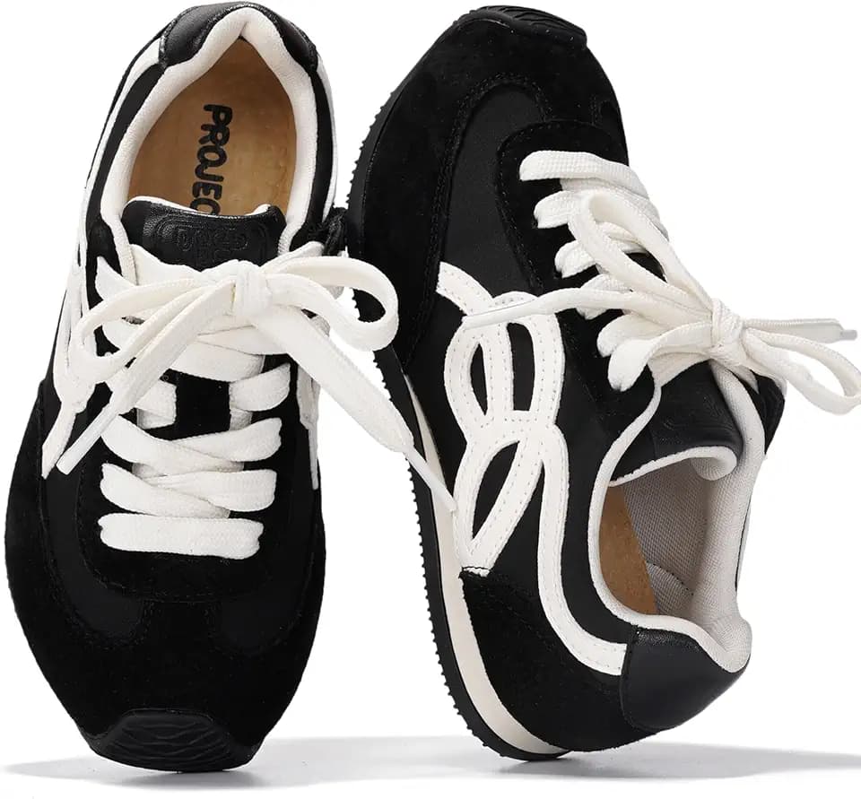 Fashion Sneakers for Girls Girls Shoes with strechlaces for Easy Slip in