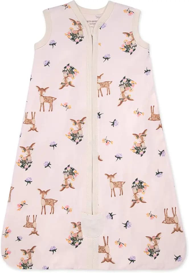 Burt's Bees Baby Infant Wearable Blanket, Organic Cotton Unisex Beekeeper - Light Weight 0.5 TOG or Medium Weight 1.5 TOG