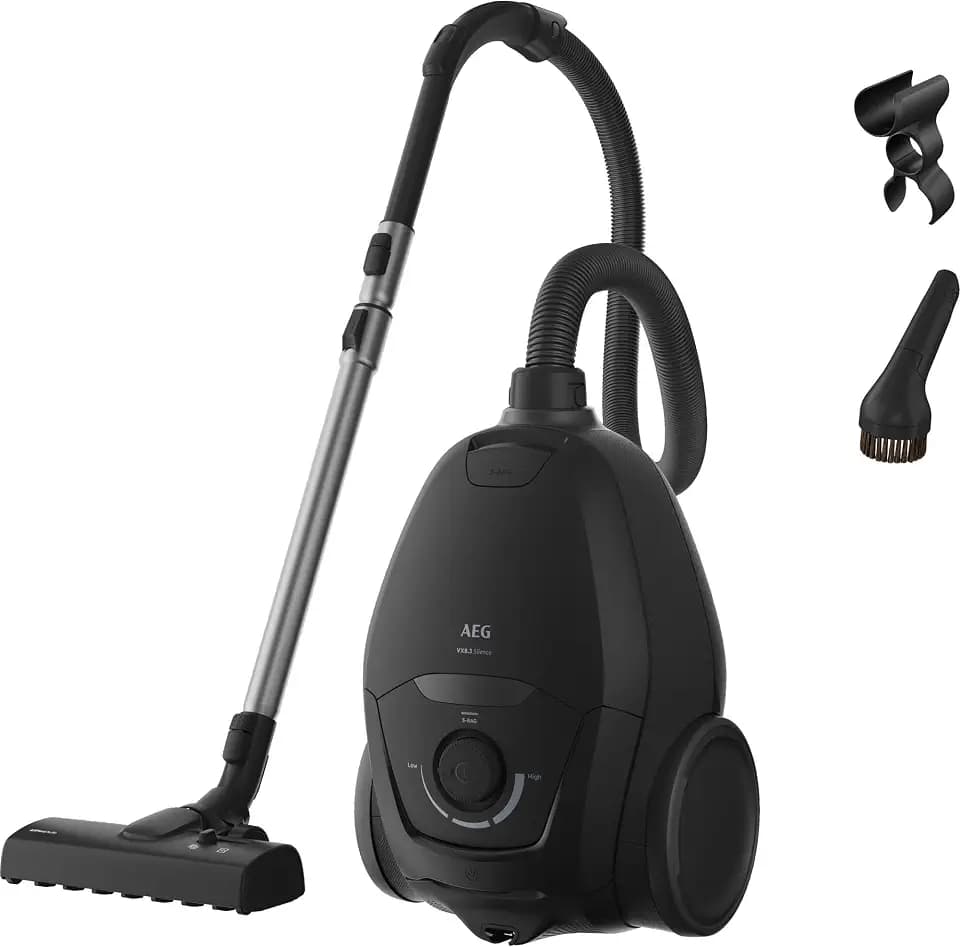 AEG VX83 Staubsauger mit Beutel, besonders leise 64 dB, 750 W, VX83-2EBR