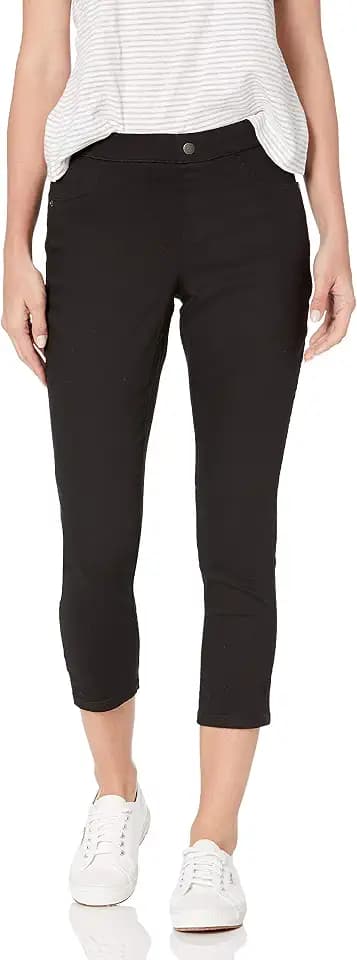 HUE Womens Side Vent Denim Mid-Rise CapriHosiery