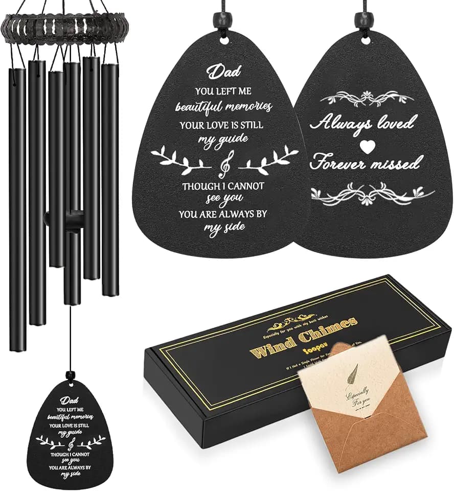 Memorial Gifts for Loss of Dad, 30" Metal Memorial Wind Chimes for Loss of Father, Windchimes In Memory of Dad, Sympathy Bereavement Gifts for Loss of Father
