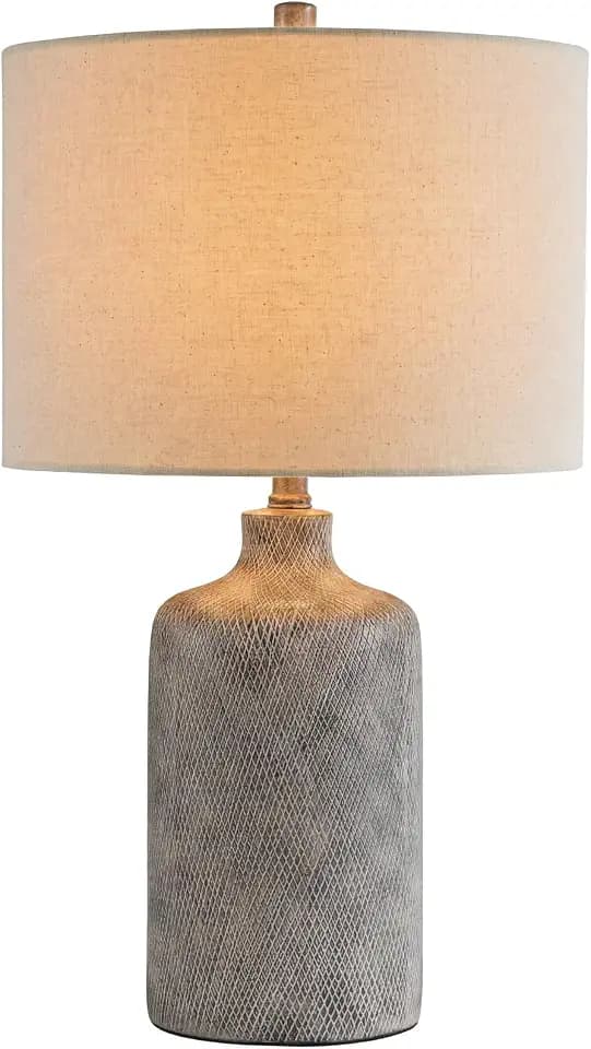 Signature Design by Ashley Linus 24.5" Ceramic Bedside Table Lamp, Black