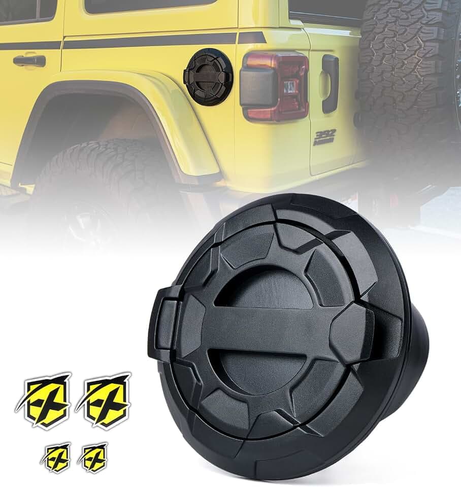 Aluminum Nonlocking Gas Cap Cover Compatible with 2018-2026 Jeep JL JLU