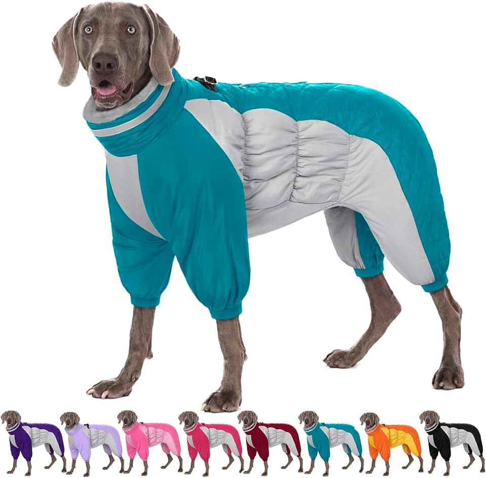 AOFITEE Hundemantel Große Hunde mit Beinen Hundeoverall Winter Hundejacke