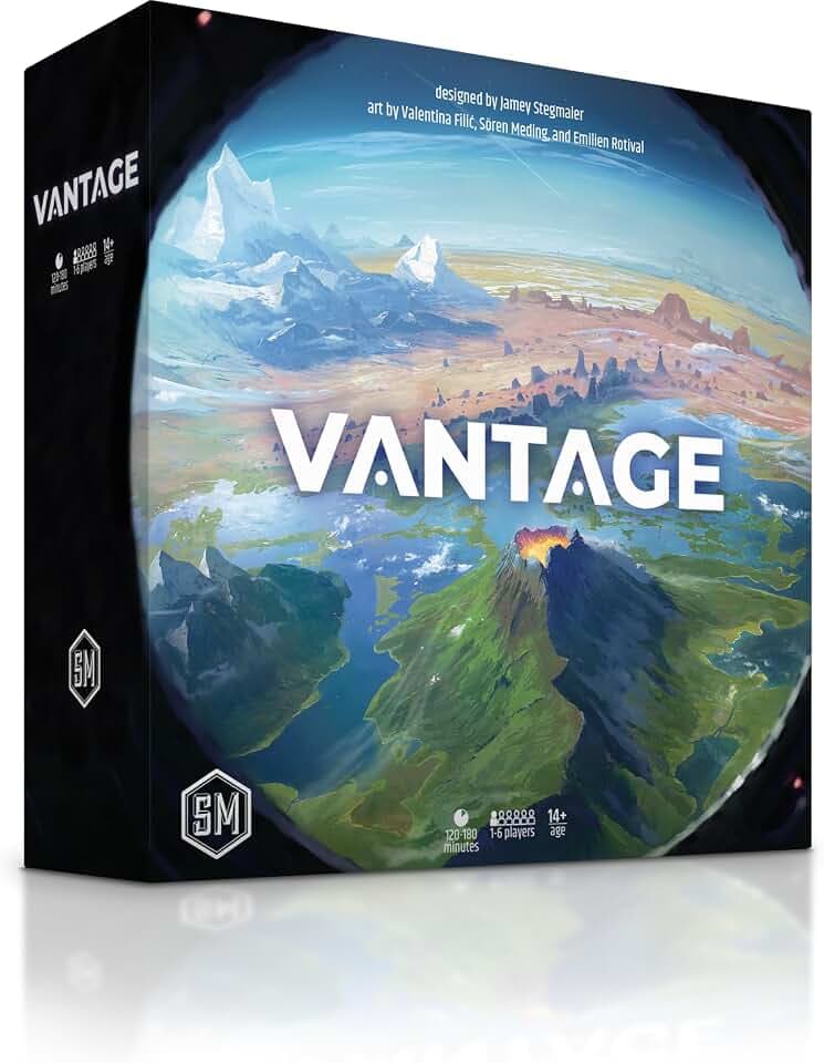 Stonemaier Games Vantage, kooperatives Open-World-Brettspiel, ab 14 Jahren, 1-6 Spieler, 120-180 Minuten Spieldauer